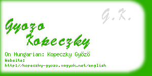 gyozo kopeczky business card