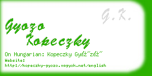 gyozo kopeczky business card